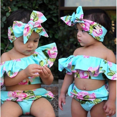 3Pcs Infant Baby Girl Off Shoulder Floral Ruffle Tops Romper Shorts hair band Outfits Set
3Pcs Infant Baby Girl Off Shoulder Floral Ruffle Tops Romper Shorts hair band Outfits Set