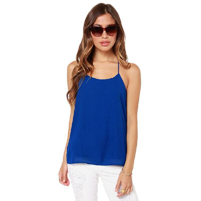 Fashion Women Strappy T-Shirt Scoop Neck Open Back Spaghetti Strap Tank Top Royal BluePinkPurple
Fashion Women Strappy T-Shirt Scoop Neck Open Back Spaghetti Strap Tank Top Royal BluePinkPurple