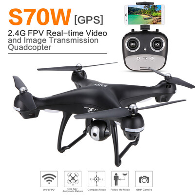 SJ RC S70W 24GHz 720P Camera Wifi FPV Drone Altitude Hold G-sensor Follow Me Mode GPS RC Quadcopter
SJ RC S70W 24GHz 720P Camera Wifi FPV Drone Altitude Hold G-sensor Follow Me Mode GPS RC Quadcopter