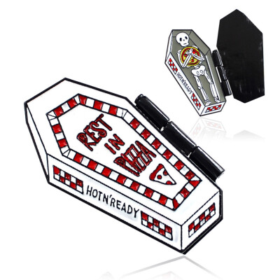 Creative Coffin Rest Pin Pizza Hot Ready Skeleton Embrace Pizza Enamel Pins Metal Badges
Creative Coffin Rest Pin Pizza Hot Ready Skeleton Embrace Pizza Enamel Pins Metal Badges