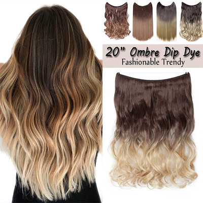 20 Inches Invisible Wire No Clips in Hair Extensions Secret Fish Line Hairpieces Silky Straight real natural Synthetic
20 Inches Invisible Wire No Clips in Hair Extensions Secret Fish Line Hairpieces Silky Straight real natural Synthetic