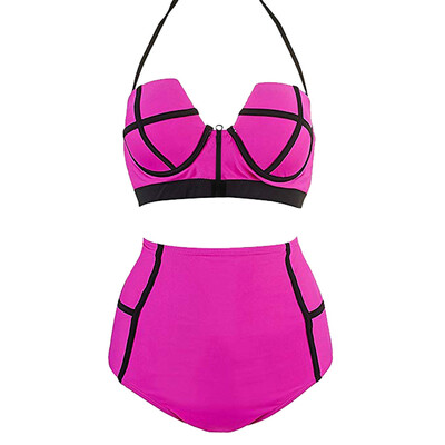 Roseonmyhand Women Colorful High Waist Vintage Beach Padded Bra Suit Surfing Swimwear
Roseonmyhand Women Colorful High Waist Vintage Beach Padded Bra Suit Surfing Swimwear
