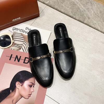 Autumn Korean fashion Baotou loafers ins port wind flat-bottomed students slippers women tide
Autumn Korean fashion Baotou loafers ins port wind flat-bottomed students slippers women tide