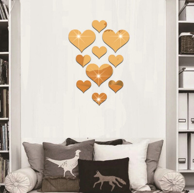 Gobestart 10pcs Love Heart Acrylic 3D Mirror Wall Sticker Mural Decal Removable Stickers
Gobestart 10pcs Love Heart Acrylic 3D Mirror Wall Sticker Mural Decal Removable Stickers