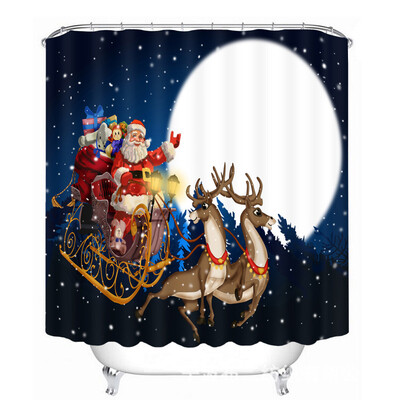 Shower Bath Curtain Waterproof Gift Santa Claus Elk Moon Bathroom Decoration
Shower Bath Curtain Waterproof Gift Santa Claus Elk Moon Bathroom Decoration