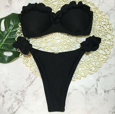 Sexy Women Strapless Lace Swimwear Padded Push-up Swimsuit Beachwear Bikini Set
Sexy Women Strapless Lace Swimwear Padded Push-up Swimsuit Beachwear Bikini Set