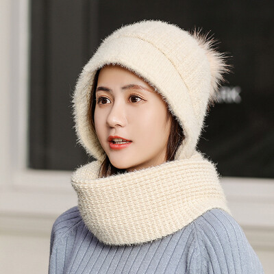 The new winter Korean version of knitted wool cap hat scarf one hat winter cycling cold ear protection wool cap
The new winter Korean version of knitted wool cap hat scarf one hat winter cycling cold ear protection wool cap