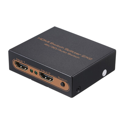 HD Splitter 2 IN 2 Out Switcher with 4K Full HD 1080P 3D Effect for LaptopSTBXBOXProjector
HD Splitter 2 IN 2 Out Switcher with 4K Full HD 1080P 3D Effect for LaptopSTBXBOXProjector