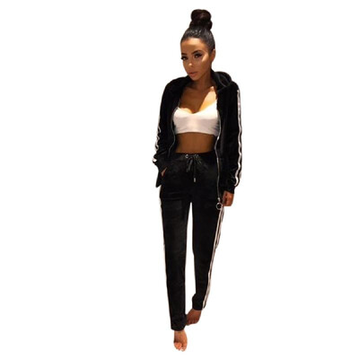 Women Two-Piece Set Hooded Hoodie Pants Stripes Long Sleeves Zipper Elastic Waist Casual Sportswear Top Trousers
Women Two-Piece Set Hooded Hoodie Pants Stripes Long Sleeves Zipper Elastic Waist Casual Sportswear Top Trousers