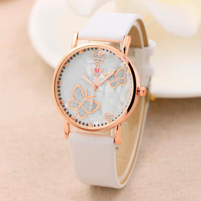 Fashion Color butterfly Womens watch Simple Temperament Beautiful Ladies WristWatch Unisex Business Stainless Steel clock D
Fashion Color butterfly Womens watch Simple Temperament Beautiful Ladies WristWatch Unisex Business Stainless Steel clock D