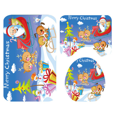 Gobestart Santa Christmas Print Toilet Bathroom Mat And Shower Curtain Four-Piece Set
Gobestart Santa Christmas Print Toilet Bathroom Mat And Shower Curtain Four-Piece Set