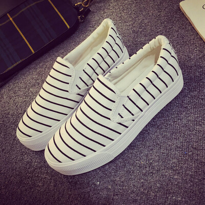 Spring 2019 striped canvas shoes womens shoes Korean version of a pedal lazy shoes student casual shoes thick bottom tide shoes
Spring 2019 striped canvas shoes womens shoes Korean version of a pedal lazy shoes student casual shoes thick bottom tide shoes