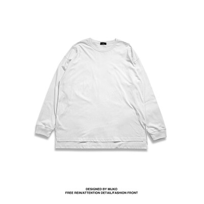 MIJKO Mens Dress Autumn New Side Open Long Sleeve TEE All Men&Women Can Wear Pure Cotton Chao Gao Street T-shirt
MIJKO Mens Dress Autumn New Side Open Long Sleeve TEE All Men&Women Can Wear Pure Cotton Chao Gao Street T-shirt