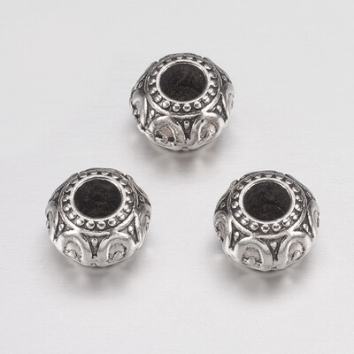 Alloy European Beads Cadmium Free & Nickel Free & Lead Free Rondelle Antique Silver 10x657mm Hole 3mm
Alloy European Beads Cadmium Free & Nickel Free & Lead Free Rondelle Antique Silver 10x657mm Hole 3mm