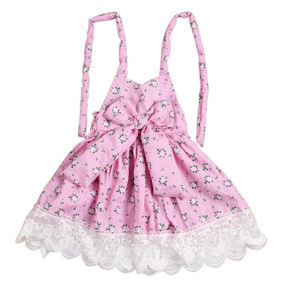 Summer Kids Girls Summer Princess Style Bowknot Sleeveless Vestido Infant Floral Printed Beach Dress Clothing