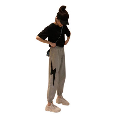 Pants Women Casual Harajuku Ankle Length Pants Loose High-Elastic Trousers Trousers Sports Side Print Female Pants
Pants Women Casual Harajuku Ankle Length Pants Loose High-Elastic Trousers Trousers Sports Side Print Female Pants