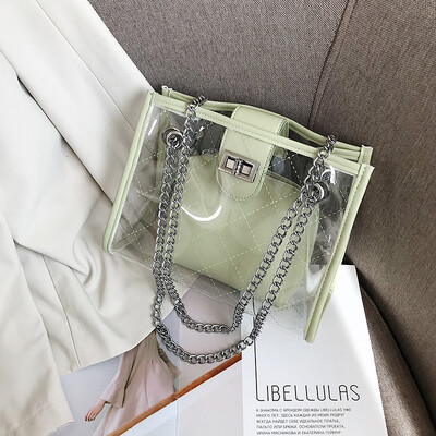 Summer transparent bag female 2019 new Korean version of the wild single shoulder slung fashion lock chain Tot son package
Summer transparent bag female 2019 new Korean version of the wild single shoulder slung fashion lock chain Tot son package