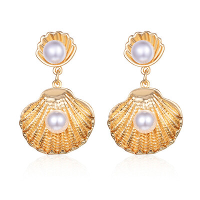 Women False Pearl Earrings Shell Conch Eardrop Fashion Banquet Party Jewelry
Women False Pearl Earrings Shell Conch Eardrop Fashion Banquet Party Jewelry