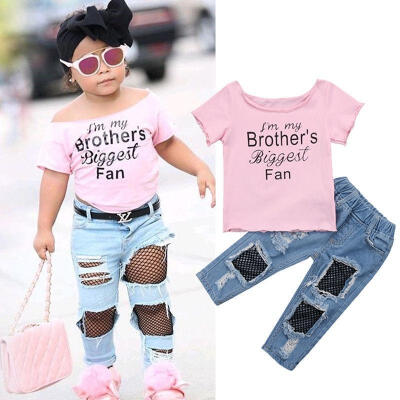 Baby Fashion Kids Baby Girl Cotton T shirt TopsMesh Jeans Pants 2pcs Outfits Set Clothes
Baby Fashion Kids Baby Girl Cotton T shirt TopsMesh Jeans Pants 2pcs Outfits Set Clothes