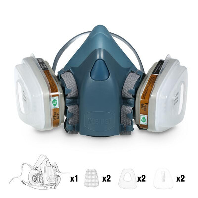 8200 Half Face Gas Mask Respirator Organic Gas Filter Cartridge Dust-proof Mask Painting Spraying Mask Filter Cotton Cover Persona
8200 Half Face Gas Mask Respirator Organic Gas Filter Cartridge Dust-proof Mask Painting Spraying Mask Filter Cotton Cover Persona