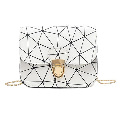 Geometric Irregular Print Shoulder Handbags Women PU Leather Crossbody Bags