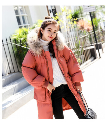 2018 Korean womens fashion relaxed warm warm thick wool collar cotton jacket temperament leisure pure color down jacket
2018 Korean womens fashion relaxed warm warm thick wool collar cotton jacket temperament leisure pure color down jacket