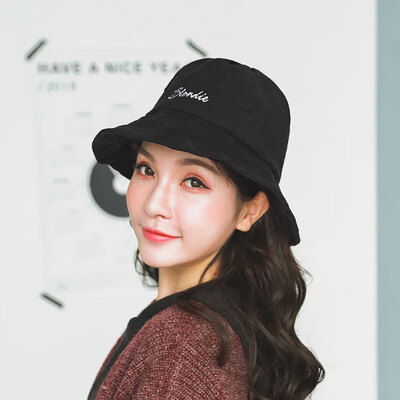 Ladies Hat FallWinter New Personality Joker Fisherman Hat Solid Color Embroidered Letter Corduroy Basin Hat Turtleneck Hat
Ladies Hat FallWinter New Personality Joker Fisherman Hat Solid Color Embroidered Letter Corduroy Basin Hat Turtleneck Hat