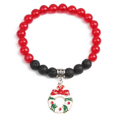 Christmas Deer Snow Healing Beaded Bracelet Natural Lava Stone Beads Bracelet For Women Reiki Prayer Fashion Jewelry
Christmas Deer Snow Healing Beaded Bracelet Natural Lava Stone Beads Bracelet For Women Reiki Prayer Fashion Jewelry