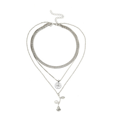 Elegant Metal Rose Flower Pendant Necklaces for Women Round Circle Choker Clavicle Necklace Fashion Jewelry
Elegant Metal Rose Flower Pendant Necklaces for Women Round Circle Choker Clavicle Necklace Fashion Jewelry