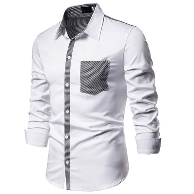 Tailored Mens Patchwork Button Slim Fit Turn-Down Collar Long Sleeve Top Blouse Shirt
Tailored Mens Patchwork Button Slim Fit Turn-Down Collar Long Sleeve Top Blouse Shirt