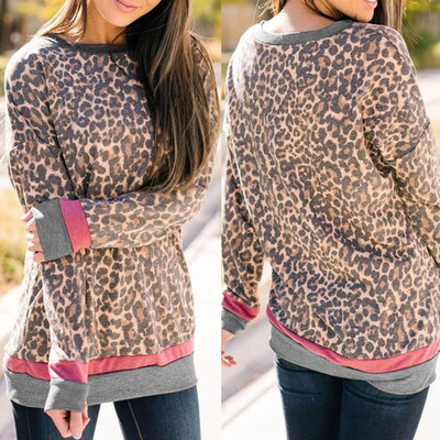 Nomeni Women Fashion Sexy O-Neck Color Matching Leopard Print Comfortable Shirt Pullover Top
Nomeni Women Fashion Sexy O-Neck Color Matching Leopard Print Comfortable Shirt Pullover Top