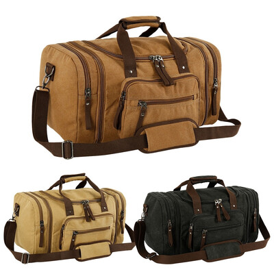 Large Capacity Men Vintage Canvas Luggage Duffle Bag Gym Handbag Travel Overnight Tote
Large Capacity Men Vintage Canvas Luggage Duffle Bag Gym Handbag Travel Overnight Tote