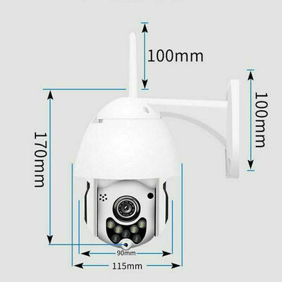 4x Zoom 1080P FHD In Outdoor 360° PTZ IP Speed Dome Camera 20MP Waterproof Cam
4x Zoom 1080P FHD In Outdoor 360° PTZ IP Speed Dome Camera 20MP Waterproof Cam