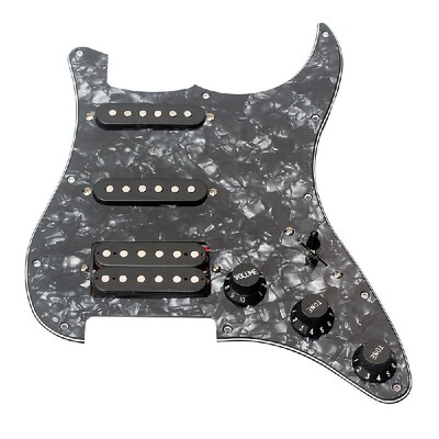 3-ply SSH Loaded Prewired Pickguard Humbucker Pickups Set for Strat ST Electric Guitar White Pearl
3-ply SSH Loaded Prewired Pickguard Humbucker Pickups Set for Strat ST Electric Guitar White Pearl