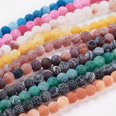 Natural Crackle Agate Beads Strands Dyed Round Grade A Mixed Color 8mm Hole 1mm about 50pcsstrand 14"
Natural Crackle Agate Beads Strands Dyed Round Grade A Mixed Color 8mm Hole 1mm about 50pcsstrand 14"