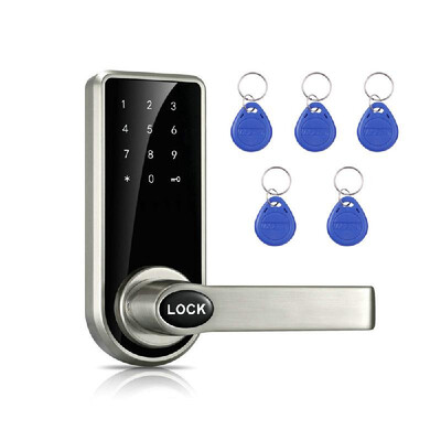 Intelligent Electronic Door Lock Code Cards Mechanical Keys Touched Screen Keypad Digital Password Lock Keyless 
Intelligent Electronic Door Lock Code Cards Mechanical Keys Touched Screen Keypad Digital Password Lock Keyless