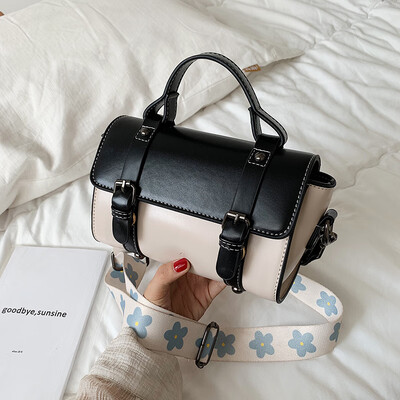 French small bag female 2019 new fashion hit color handbag wild broadband shoulder slung Boston bag
French small bag female 2019 new fashion hit color handbag wild broadband shoulder slung Boston bag