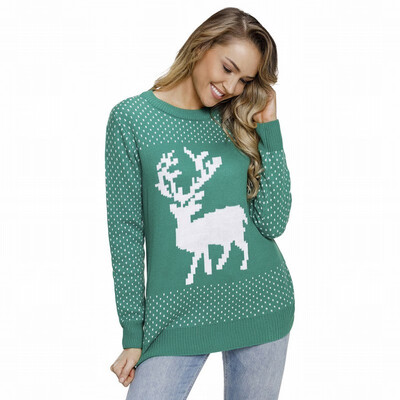 Round neck long-sleeved elk sweater pullover sweater sweater sweater 
Round neck long-sleeved elk sweater pullover sweater sweater sweater