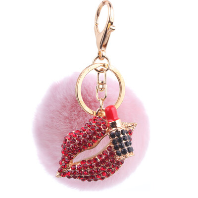 8cm Rex Rabbit Fur Ball Red Lip Key Keychain New Plating Alloy Diamond Ball Bag Car Ornament
8cm Rex Rabbit Fur Ball Red Lip Key Keychain New Plating Alloy Diamond Ball Bag Car Ornament