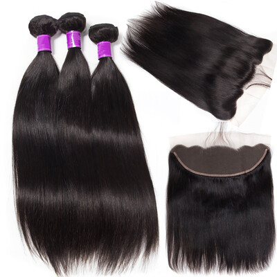 Amazing Star Virgin Hair Straight Ear to Ear Lace Frontal with Bundles Brazilian Human Hair Bundles with Closure 13x4" Free Part
Amazing Star Virgin Hair Straight Ear to Ear Lace Frontal with Bundles Brazilian Human Hair Bundles with Closure 13x4" Free Part