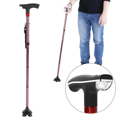 Greensen Aluminum Alloy Foldable Elderly Walking Stick Guide Blind Cane Crutch with LED Light Alarm
Greensen Aluminum Alloy Foldable Elderly Walking Stick Guide Blind Cane Crutch with LED Light Alarm
