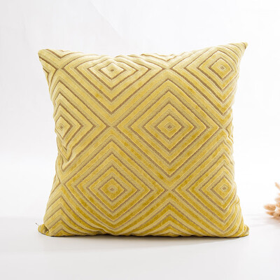 Siaonvr Linen Flocking Pillow Sofa Waist Throw Cushion Cover Home Decor Cushion Cover