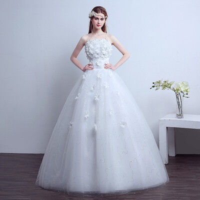 Elegant Wedding Dress Strapless Ball Gown Luxury Flowers Appliques Wedding Dresses Plus Size Bridal Gowns
Elegant Wedding Dress Strapless Ball Gown Luxury Flowers Appliques Wedding Dresses Plus Size Bridal Gowns
