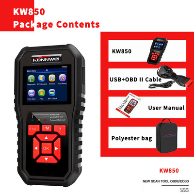 KONNWEI OBDII Scanner Code Reader KW850 Professional OBDII Anto Scanner Car Diagnostic Check Engine Light Scan Tool for All OBDI
KONNWEI OBDII Scanner Code Reader KW850 Professional OBDII Anto Scanner Car Diagnostic Check Engine Light Scan Tool for All OBDI