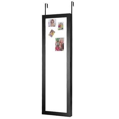 Wall Door Mounted Magnetic Mirrored Jewelry Cabinet-Black
Wall Door Mounted Magnetic Mirrored Jewelry Cabinet-Black