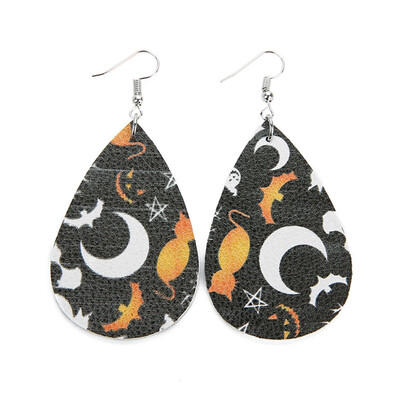guangxichuangshengxinfu 1 Pair Chic Halloween Skull Pumpkin Teardrop PU Leather Bohemia Dangle Drop Earrings
guangxichuangshengxinfu 1 Pair Chic Halloween Skull Pumpkin Teardrop PU Leather Bohemia Dangle Drop Earrings