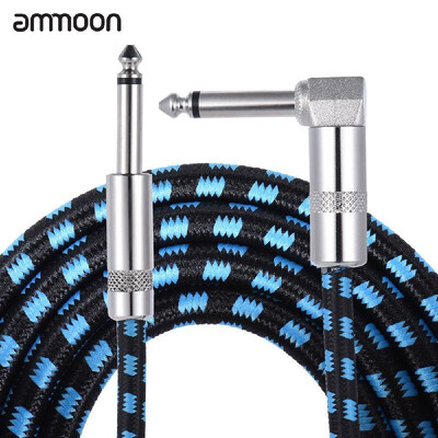ammoon 3M 10 Feet Instrument Guitar Cable Straight to Right Angle 14-Inch 635mm Plug with Blue Tweed Woven Jacket
ammoon 3M 10 Feet Instrument Guitar Cable Straight to Right Angle 14-Inch 635mm Plug with Blue Tweed Woven Jacket