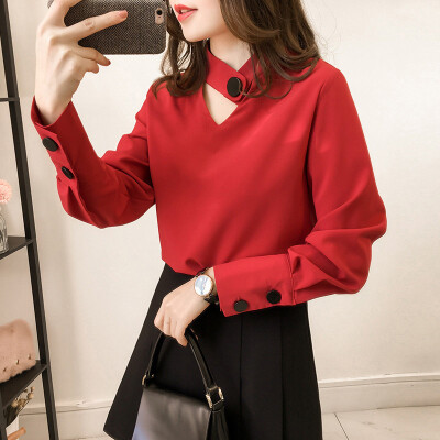 Womens Long Sleeve T Shirt Ladies Casual Hanging Neck Solid Tops Blouse Pullover
Womens Long Sleeve T Shirt Ladies Casual Hanging Neck Solid Tops Blouse Pullover