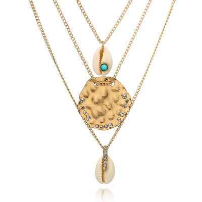 Sea Shell Necklace Choker Jewelry Bohemian Beach Coin Necklace CZ Gold Chain For Women Collar Imitation malachite Crystal 2018
Sea Shell Necklace Choker Jewelry Bohemian Beach Coin Necklace CZ Gold Chain For Women Collar Imitation malachite Crystal 2018