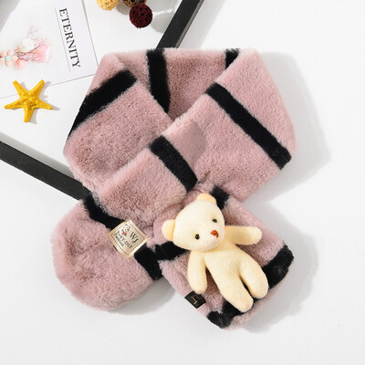 Korean version of the new childrens scarf boys&girls cartoon bear plush bib baby winter cute warm scarf
Korean version of the new childrens scarf boys&girls cartoon bear plush bib baby winter cute warm scarf